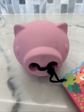 Bark NWT Super Chewer Treat Hog Dog Toy